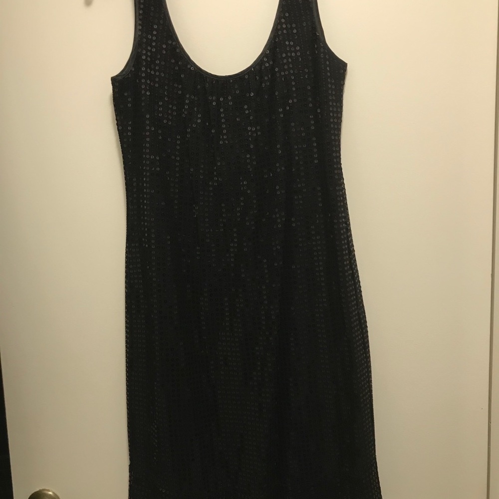 Black sequence dress